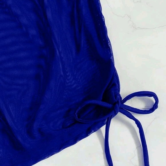 NWOT Mesh Drawstring Cover Up Shorts - Picture 3 of 4